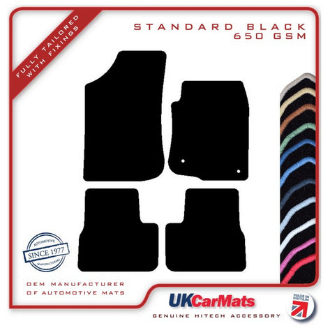 Peugeot 2008 2013-2019 Black Tailored Carpet Car Mats HITECH