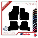 Skoda Octavia (Round Stud Fix All 4) 2004-2013 Black Tailored Carpet Car Mats HITECH