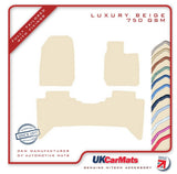 Isuzu D-Max V-Cross Single Rear 2021 onwards Beige Luxury Velour Tailored Car Mats HITECH