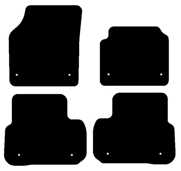 Land Rover Discovery Sport 2015-2019 Black Premium Carpet Tailored Car Mats NV HITECH