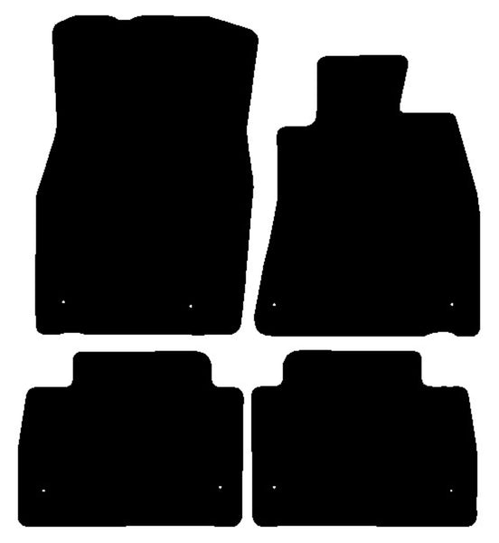Lexus LS600H XF40 2006-2017 Black Premium Carpet Tailored Car Mats NV HITECH