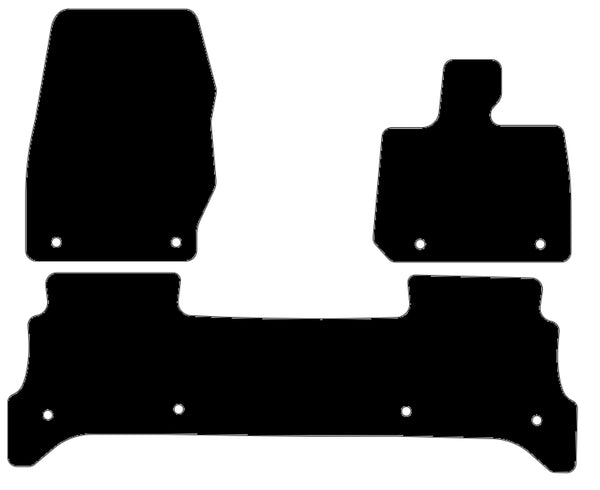 Land Rover Range Rover L460 SWB 3 Pce 2022 onwards Black Premium Carpet Tailored Car Mats NV HITECH