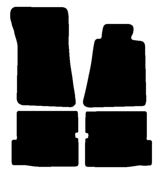 Mercedes SL (R107) 2 Seater 1972-1989 Black Premium Carpet Tailored Car Mats NV HITECH