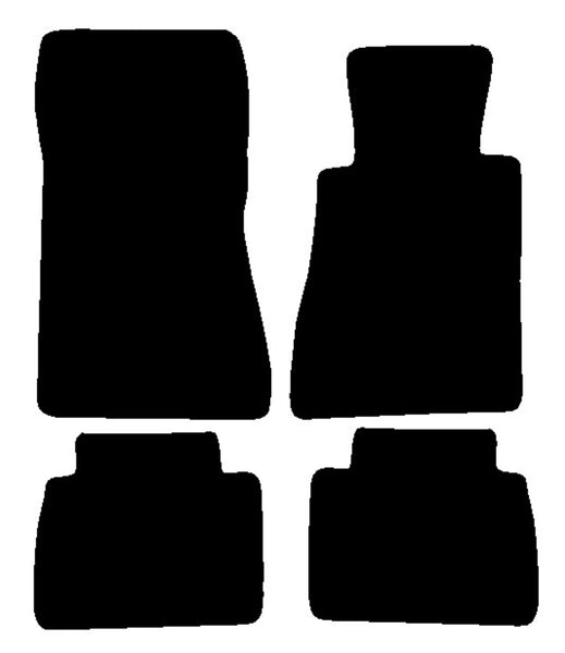 Mercedes 190 (W201) Saloon 1982-1993 Black Premium Carpet Tailored Car Mats NV HITECH