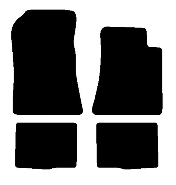 Mercedes SL (R129) 2 Seater 1989-2001 Black Premium Carpet Tailored Car Mats NV HITECH