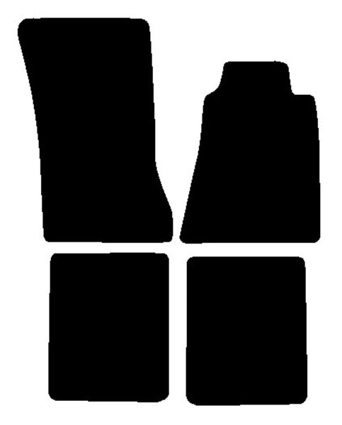 Mercedes SL (W107) 2 Seater 1983-1989 Black Premium Carpet Tailored Car Mats NV HITECH