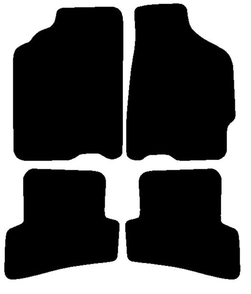 Mazda MX6 1992-1998 Black Premium Carpet Tailored Car Mats NV HITECH