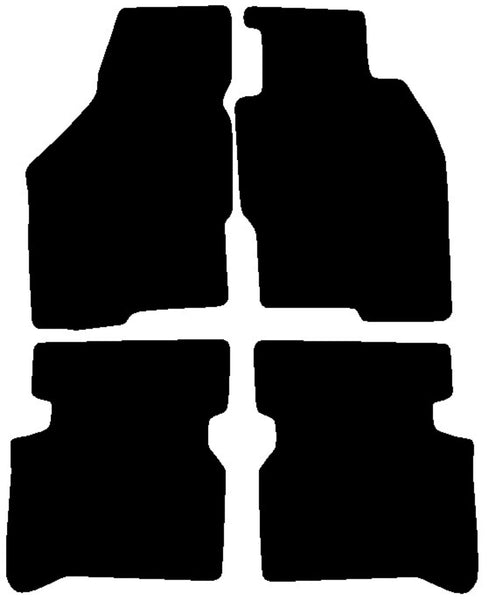 Mitsubishi Galant 1993-1997 Black Premium Carpet Tailored Car Mats NV HITECH