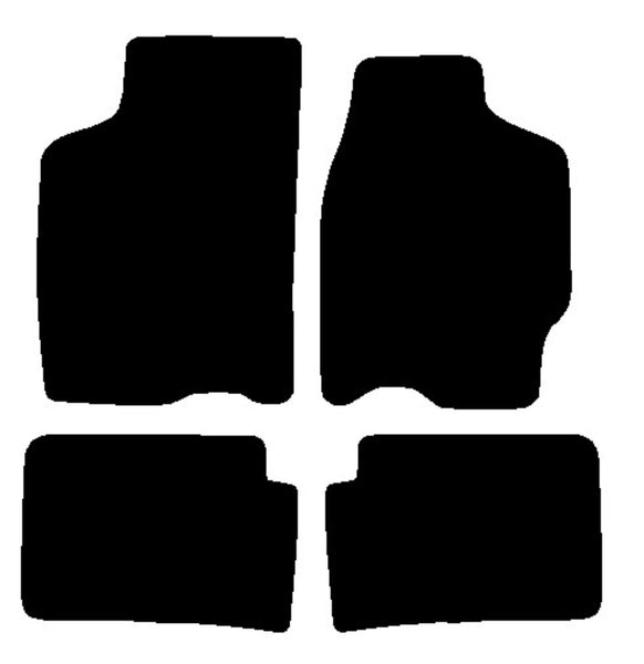 Mazda 626 1998-2001 Black Premium Carpet Tailored Car Mats NV HITECH