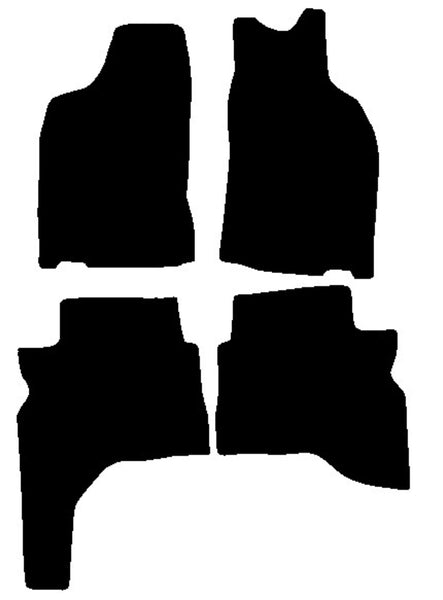 Mitsubishi Challenger 1998-2001 Black Premium Carpet Tailored Car Mats NV HITECH