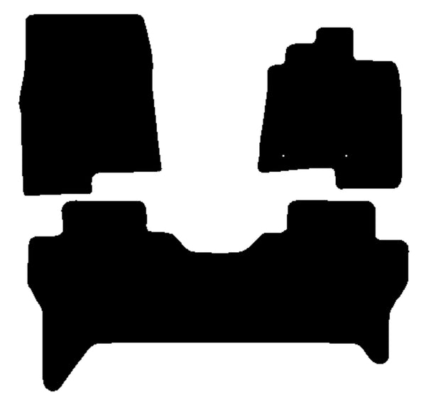 Mitsubishi Shogun LWB 2007 onwards Black Premium Carpet Tailored Car Mats NV HITECH