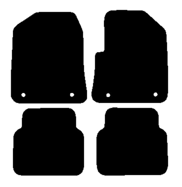 MG MG6 2010-2017 Black Premium Carpet Tailored Car Mats NV HITECH