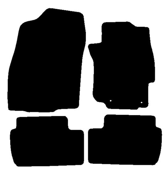 Mitsubishi Evo 10 SST Automatic 2007-2016 Black Premium Carpet Tailored Car Mats NV HITECH