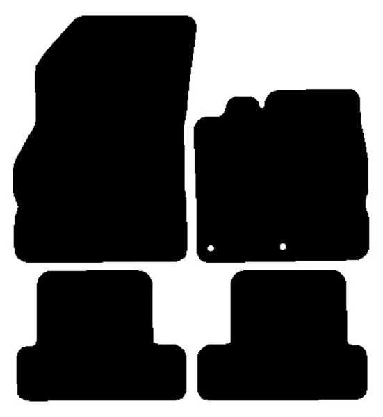 Renault Megane III Coupe 2009 onwards Black Premium Carpet Tailored Car Mats NV HITECH