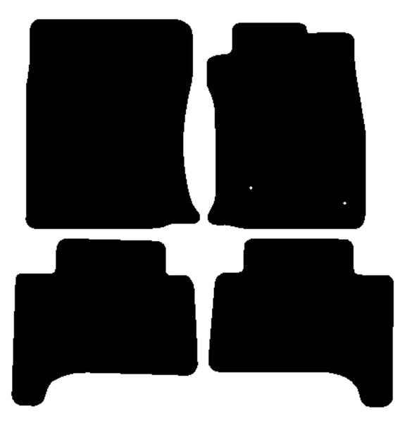 Toyota Land Cruiser 2003-2009 Black Luxury Velour Tailored Car Mats NV HITECH