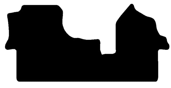 VW Crafter (1 Piece) 2006-2016 Black Luxury Velour Tailored Carpet Car Van Mats HITECH