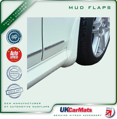 Genuine Hitech Mercedes C Class W204/S204 AMG Sport Mudflaps 2007-2010 Arc-White