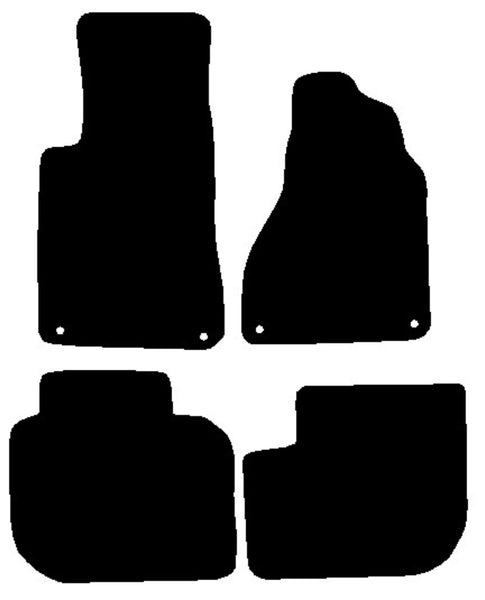 Audi 100 V8 Quattro 1990-1993 Tailored Premium Carpet Car Mats HITECH