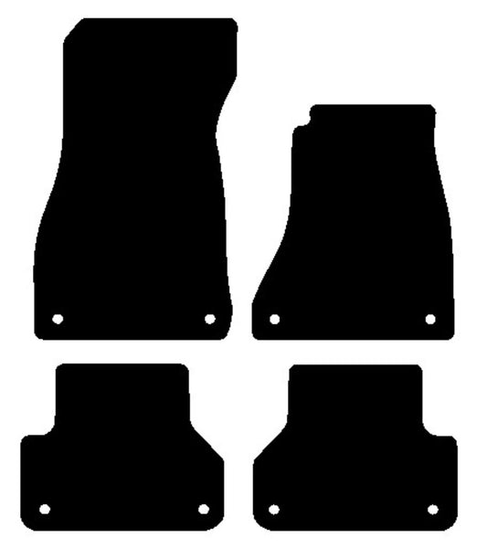 Audi A4 (B9) with Rear Fixings 2016-2019 Tailored Premium Carpet Car Mats HITECH