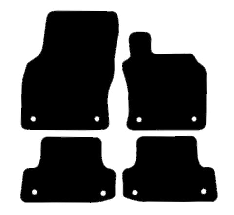 Audi A3 (S3) 3dr Hatchback (Front And Rear Fix) 2016-2020 Tailored Luxury Carpet Car Mats HITECH