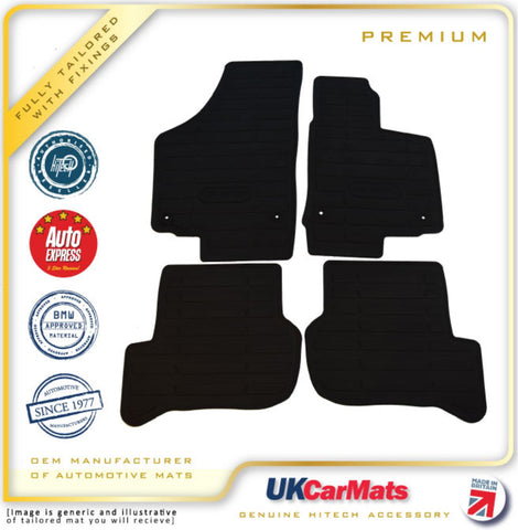 Skoda Octavia MK2 FOR ROUND STUD FRONTS ONLY 2004-2013 Premium Moulded TPE Rubber Car Mats