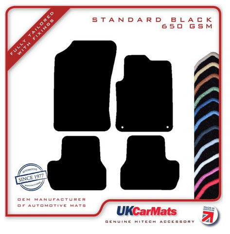 Citroen C3 (2nd Gen) 2009-2016 Black Tailored Carpet Car Mats HITECH