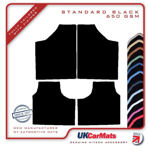 Ford Cortina Mk1 / Cortina Mk2 1962-1970 Black Tailored Carpet Car Mats HITECH