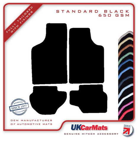 Ford Fiesta Mk1 / Mk2 1976-1989 Black Tailored Carpet Car Mats HITECH