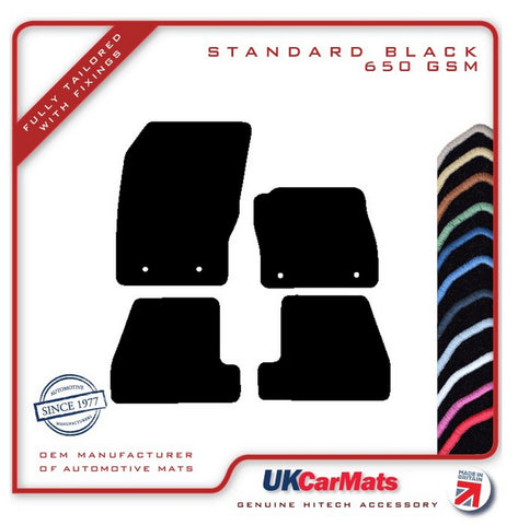 Ford Focus Mk3 Facelift (FRONT FIX) 2015-2018 Black Tailored Carpet Car Mats HITECH