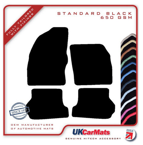 Ford Focus Coupe-Cabriolet 2006-2010 Black Tailored Carpet Car Mats HITECH