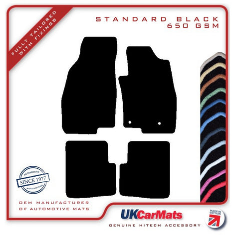 Fiat Punto 2012-2018 Black Tailored Carpet Car Mats HITECH
