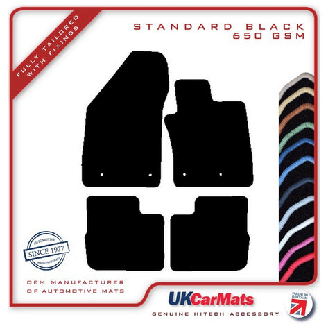 Fiat Tipo Hatchback 2016 onwards Black Tailored Carpet Car Mats HITECH