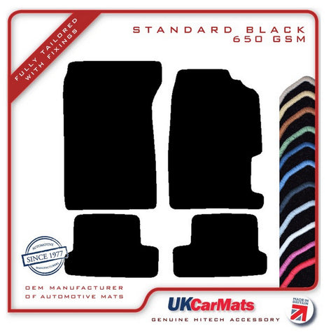 Honda Prelude 1992-1996 Black Tailored Carpet Car Mats HITECH
