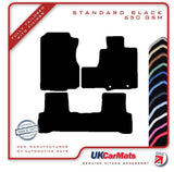 Honda CR-V (FOR MODELS WITH PLASTIC RINGS) 2007-2012 Black Tailored Carpet Car Mats HITECH