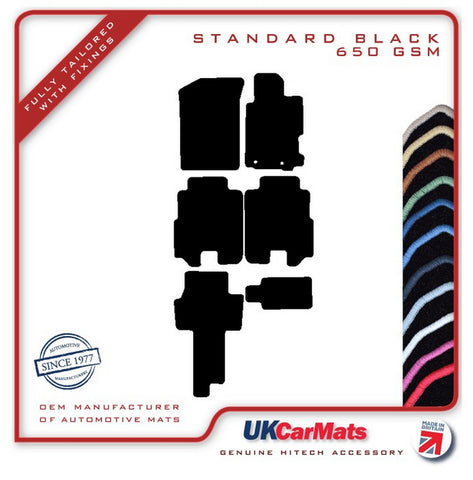 Honda FR-V 2004-2009 Black Tailored Carpet Car Mats HITECH