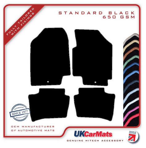 Hyundai i20 (Single Fixing) 2009-2010 Black Tailored Carpet Car Mats HITECH