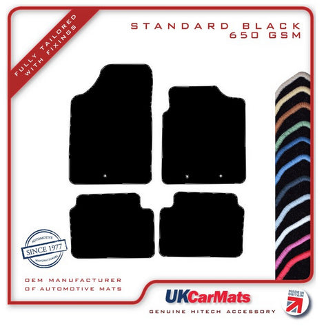 Hyundai i10 2009-2013 Black Tailored Carpet Car Mats HITECH