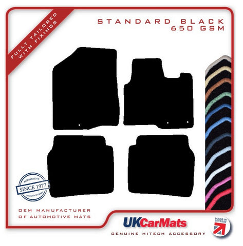 Hyundai Santa Fe (5 Seater) 2010-2012 Black Tailored Carpet Car Mats HITECH