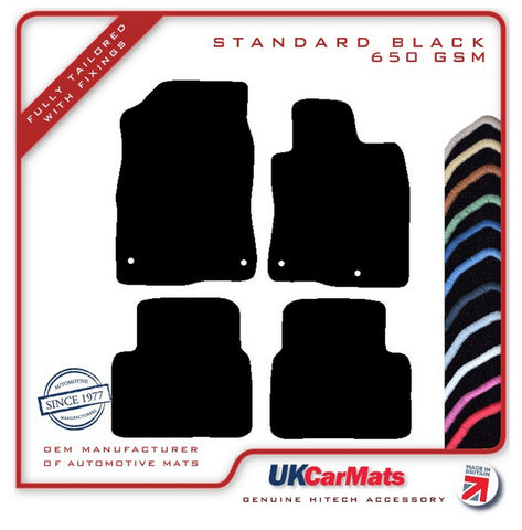Honda Civic 5dr 2017 onwards Black Tailored Carpet Car Mats HITECH