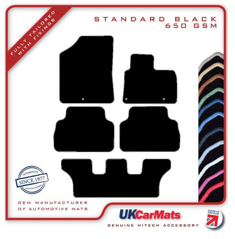 Hyundai Santa Fe (7 Seat) Hybrid 2018 onwards Black Tailored Carpet Car Mats HITECH