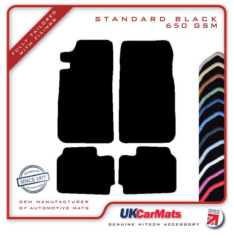 Jensen Interceptor 1966-1976 Black Tailored Carpet Car Mats HITECH