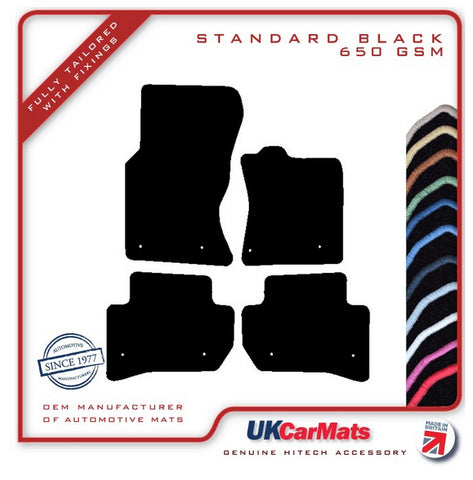 Jaguar F-Pace Manual 2016 onwards Black Tailored Carpet Car Mats HITECH