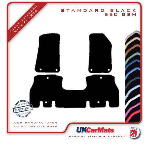 Jeep Wrangler 4Dr (JL) 2018 onwards Black Tailored Carpet Car Mats HITECH