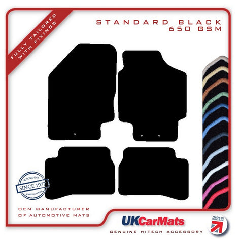 Kia Rio 2009-2011 Black Tailored Carpet Car Mats HITECH
