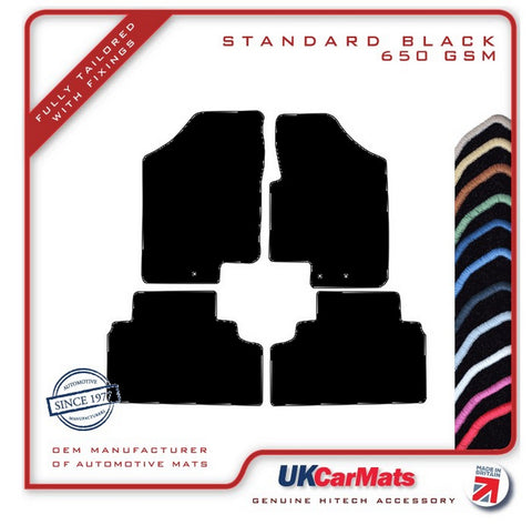 Kia Venga (Separate Rears) 2010 onwards Black Tailored Carpet Car Mats HITECH