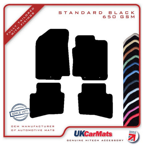 Kia Rio 2011-2017 Black Tailored Carpet Car Mats HITECH