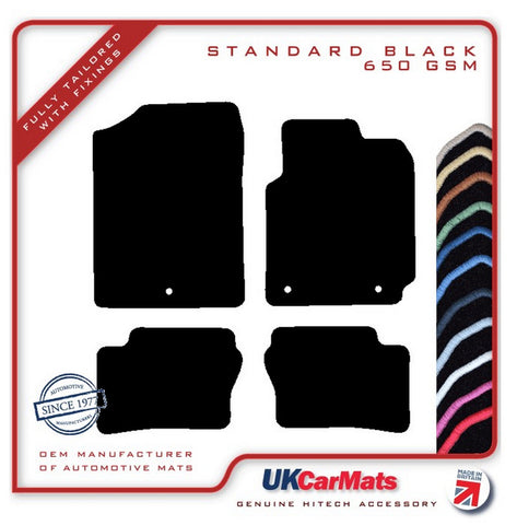 Kia Picanto 2017-2024 Black Tailored Carpet Car Mats HITECH