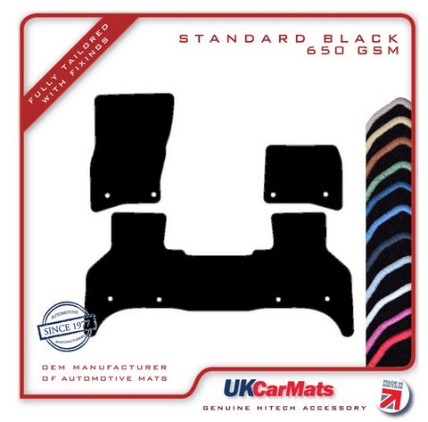 Land Rover Defender L663 110 5 Seater 2020 onwards Black Tailored Carpet Car Mats HITECH