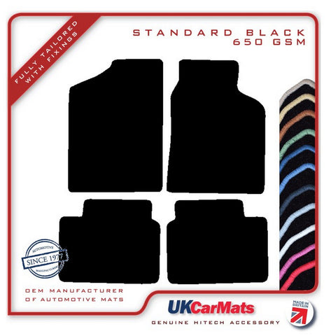 Mazda 626 1987-1992 Black Tailored Carpet Car Mats HITECH