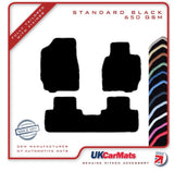Mazda Tribute 2001-2006 Black Tailored Carpet Car Mats HITECH